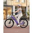 thumbnail image 6 of Cityone Plus Step-Thru Electric Bike for Adults, 26" Urban EBike with 500W Motor, Max 28MPH, 48V 15Ah Battery 500W, Electric Bicycle with 7-Speed, Purple, 6 of 8