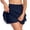 ❧167-Navy, variant on Women's Solid Color Bohemian Tiered Layered Cake High Waist Shorts with Built In Liner for Women
