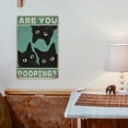 thumbnail image 3 of Noete Black Cat Wall Art "Are You Pooping?" Quirky Retro Bathroom Sign 12x16 Inch Funny Gothic Wall Decor for Home, Dorm or Office, 3 of 8
