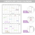 thumbnail image 7 of Undated 3 Month Erase Wall Calendar Reusable Planning Board For Home Organization 1 Calendar And 2 Erasable Markers, 7 of 7