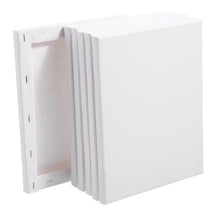 SEWCHICS 6 Pack White Artist Canvas Panels for Painting Use Sturdy Fabric with Fine Texture and Easy Carry