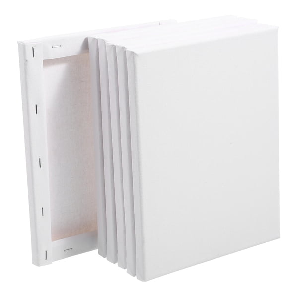 SEWCHICS 6 Pack White Artist Canvas Panels for Painting Use Sturdy Fabric with Fine Texture and Easy Carry