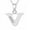 V, variant on SDJMa White Gold Plated Cubic Zirconia Initial Necklace, Letter Dainty Necklaces Jewelry Gifts for Girlfriend Women