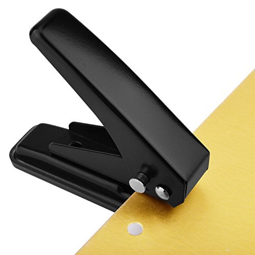 20 Sheet Punch Capacity Metal Hole Punch with Skid-Resistant Base for Paper Single Handheld 1/4 Inches Hole Puncher Art Project Blue Chipboard 