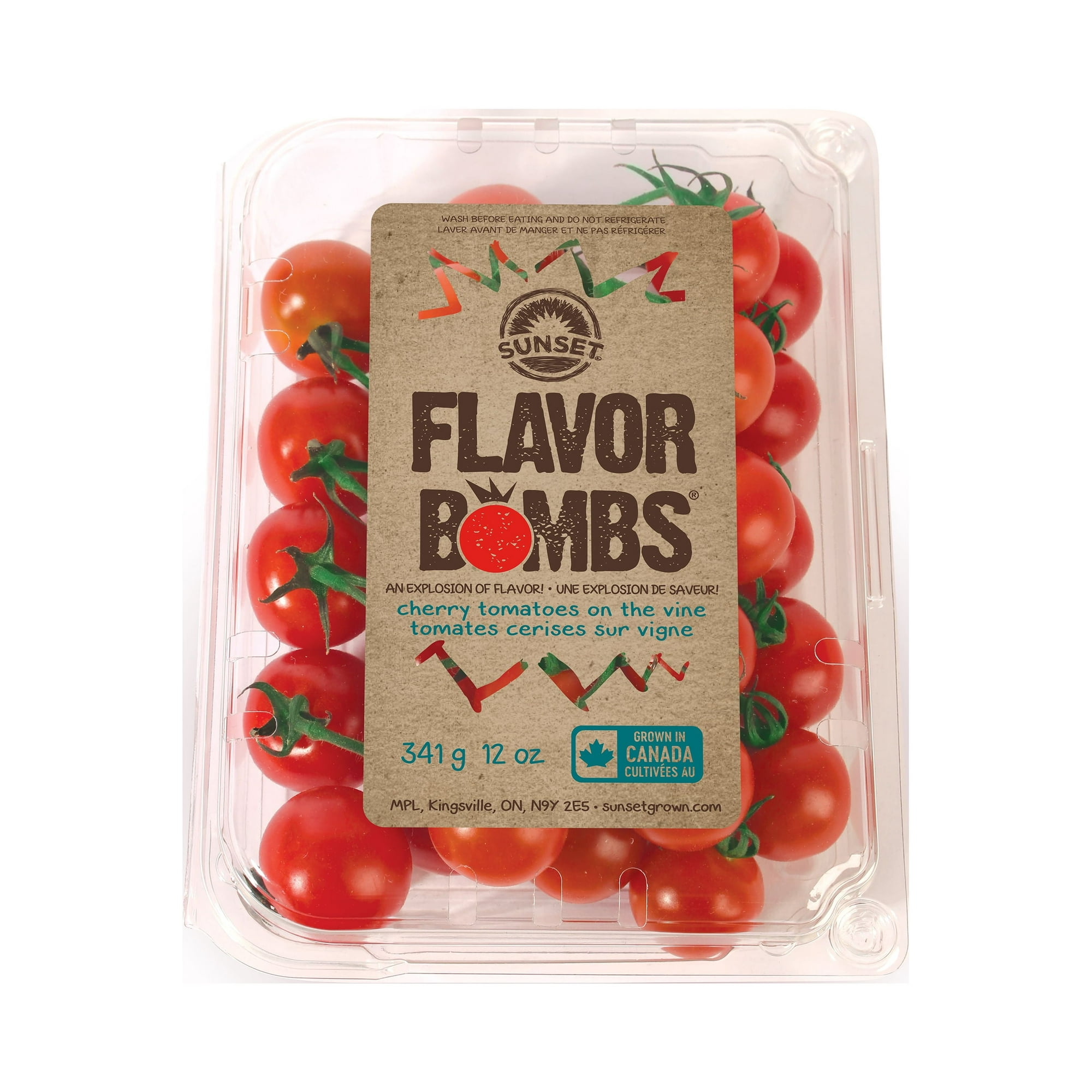 Sunset Flavor Bombs Cherry Tomatoes on-The-Vine, 12 oz Package, Fresh
