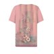 thumbnail image 5 of camiseta de mujer camiseta botón estampado manga corta diario fin de semana moda básica cuello en v regular top rosa/m, 5 of 5
