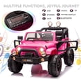 thumbnail image 4 of Pink 12V Battery Kids Ride On Car Truck Electric Toys 3 Speeds Gift w/Music,LED,Cover,Remote Control, 4 of 18