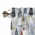 thumbnail image 5 of Blue Grey Christmas Kitchen Curtain 2 Panels Tiers Curtains 36 Inch Length, Watercolor Tree Xmas Snowflake Curtains Rod Pocket Curtains Window Drapes Treatment Window Cafe Curtains, 5 of 5