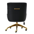 thumbnail image 4 of Pemberly Row 22.6" Transitional Velvet Office Swivel Chair in Black, 4 of 7