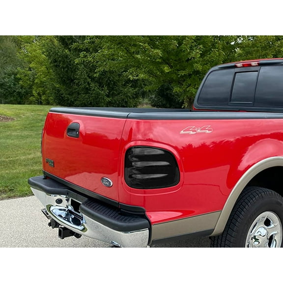 Rvinyl Tail Light Tint Covers Compatible with Ford F-150 1997-2003 (Step Side) - Blackout Smoke