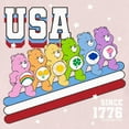 thumbnail image 2 of Toddler's Care Bears Fourth of July USA 1776 Rainbow Graphic Tee Light Pink 3T, 2 of 3