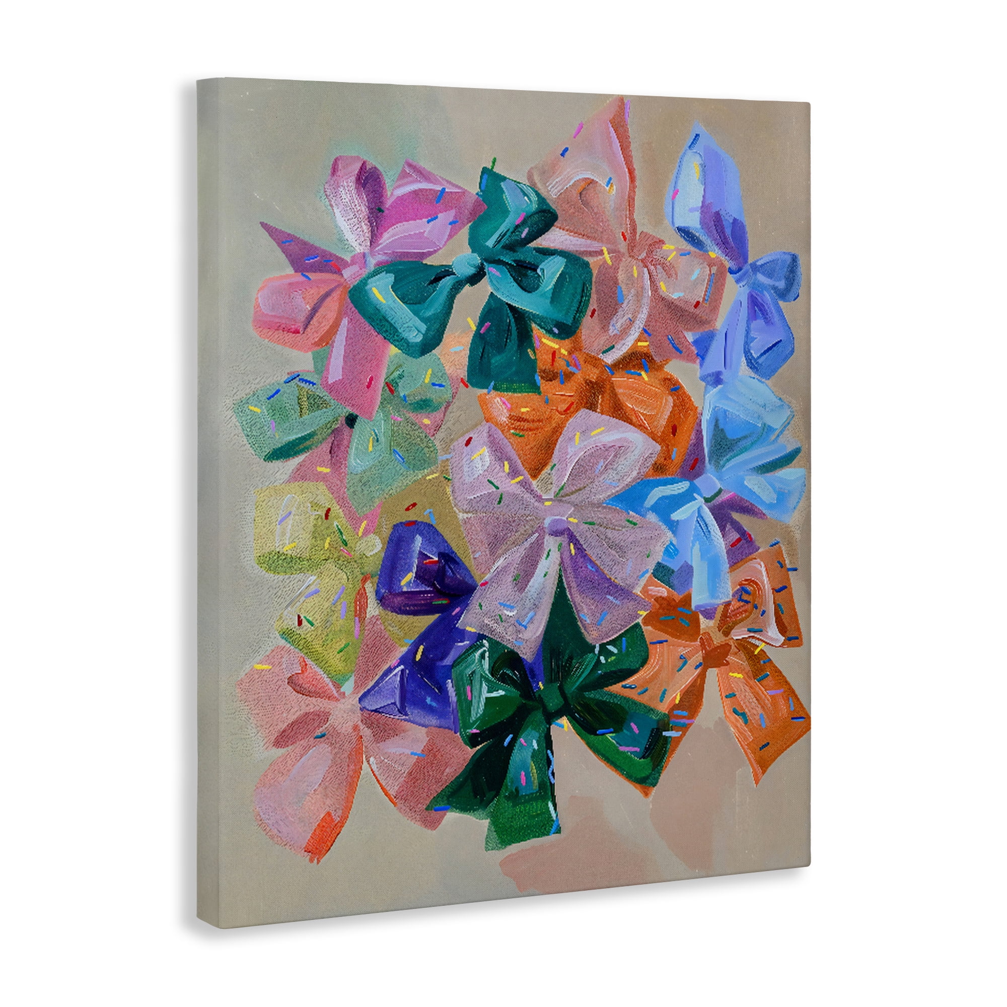 Stupell Industries Bright Bows Cluster with Sprinkles Canvas Wall Art, design by The Prints Vibe