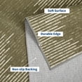 thumbnail image 5 of 5x7 Kitchen Rug Washable Hallway Runner Rugs Non Slip Neutral Area Rug Stain Resistant Striped Rugs Brown, 5 of 8