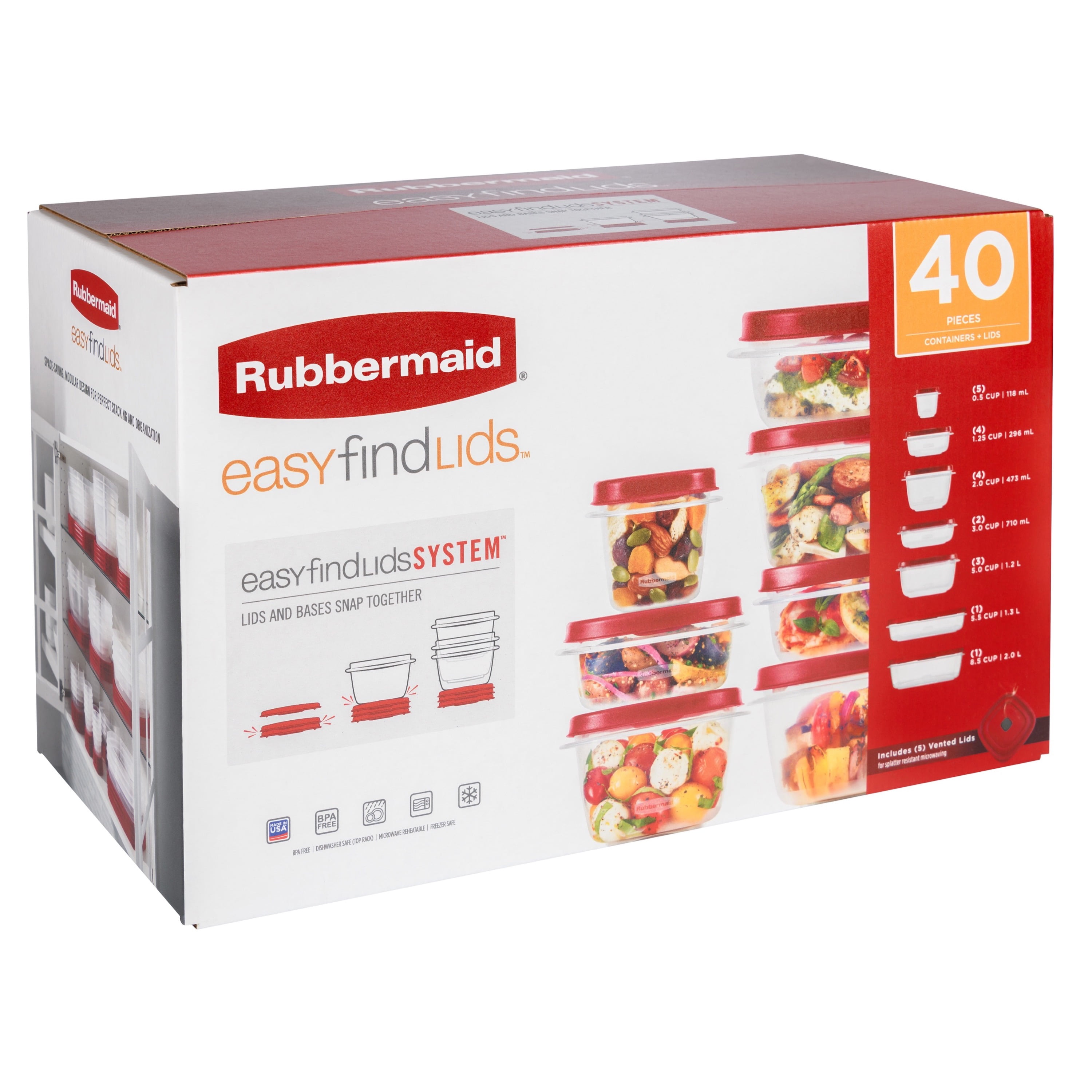 RUBBERMAID LOW PROFILE ORNAMENT STORAGE 30 W H D INCHES HOLD 40 for sale  online