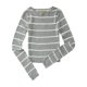 thumbnail image 1 of Aeropostale suéter de rayas para mujer, gris, pequeño Aeropostale  Pull-over, 1 of 2
