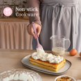 thumbnail image 4 of Silicone Spatula Set – 2-Piece Set of Rubber Spatulas for Non-Stick Cookware – Kitchen Tools and Accessories with Comfortable Handles, Heat-Resistant Utensils for Cooking and Baking – Pastel Pink, 4 of 5