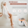 thumbnail image 2 of SereneLife Bucket Warmers with Customized Fragrances for Spa and Bathroom, Timer 20/40/60/90 Minutes, Fits 1 Large Towel, Blanket, Bathrobe, PJs (Natural), 2 of 8