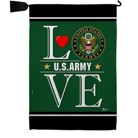 Us Army Love Garden Flag Set 13 X18.5 Double-Sided Yard Banner