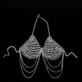 thumbnail image 2 of Women Crystal Lingerie Bikini Bra Halter Backless Rhinestone Chain Bra, 2 of 6