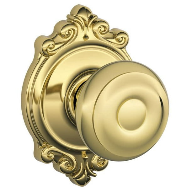 Schlage F10GeoBrk Passage Door Knob Set