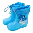 thumbnail image 5 of Hpapadks Rain Boots For Girls Cute Cartoon Non Slip Lightweight Water Shoes With Adjustable Drawstring Wide Calf Waterproof Sky Blue 4.5-5 Y, 5 of 5