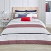 Lacoste Milady 3-Piece Reversible King Duvet Cover Set in Red