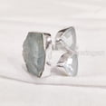 thumbnail image 4 of Natural Aquamarine Ring, Rough Aquamarine Gemstone Ring, March Birthstone, Triple Stone, 925 Sterling Silver, Womens Ring, Christmas, Adjustable Ring, Handmade, Statement Jewelry, Raw Gemstone Jewelry, 4 of 5