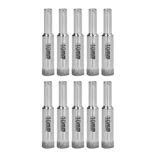 10 Uds broca de sierra perforadora HSS cortador abridor herramientas Hardware para piedra de granito de mármol de vidrio 10mm VoborMX herramienta