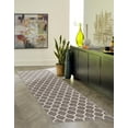thumbnail image 4 of Unique Loom Trellis Collection Area Rug - Philadelphia (2' 7" x 10' Runner Dark Gray/Beige), 4 of 10