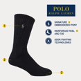 thumbnail image 2 of POLO RALPH LAUREN Men's PP Rib Crew Sock 3 Pair Pack, Black, Mens Shoe Size 6-12, 2 of 3