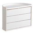 thumbnail image 3 of Organizador de maquillaje Ins Style con rotación de 360 grados, diseño semicircular único, a prueba de polvo para escritorio, tocador de baño, color blanco, 3 of 12