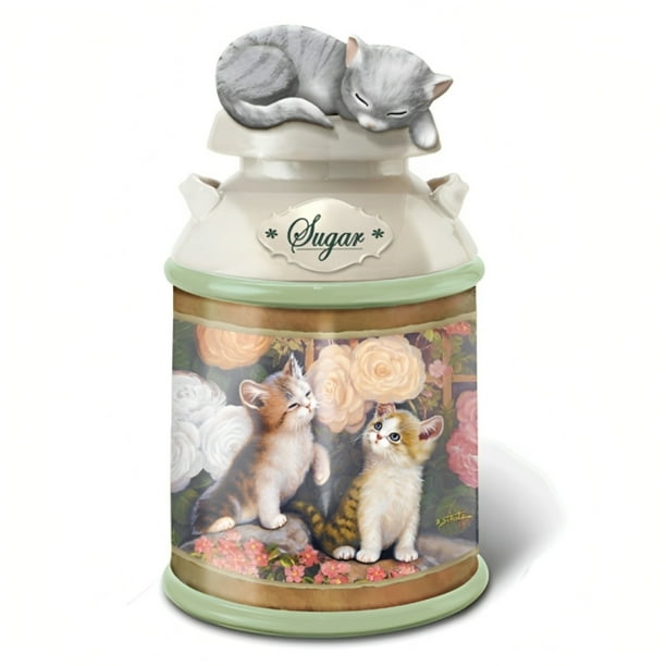 The Bradford Exchange Kitten Canister Sugar Cozy Kittens Canister