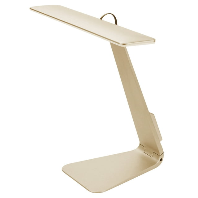 Generic Lámpara LED plegable ultra delgada en color dorado, ideal para oficina, estudio o dormitorio, con carga USB y diseño moderno.