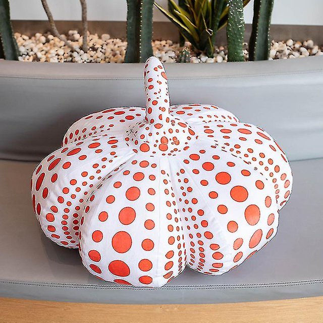 Juguete de calabaza de punto ondulado Yayoi Kusama, almohada de decoración de calabaza para Halloween, juguetes para bebés y niños, almohada decorativa para sofá y hogar