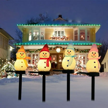 Christmas Decorations Solar Lights Outdoor Garden Decor -Christmas Ornaments Solar Powered Garden Decor D