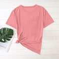 thumbnail image 6 of HAJWOH Womens Summer Tshirt Short Sleeve Shirts Beach Vacation Outfits Oversized Workout Tshirts Crew Neck Casual Clothes L, 6 of 7