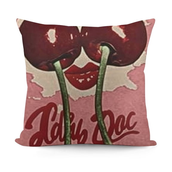 YINGXI Pink - Throw Pillow Case,Retro Groovy Art Y2K Style Decorative Cushion Cover for Home Living Room Bedroom Girls Room, Funky Gifts for Women Teens Girls 12x12in