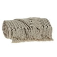 thumbnail image 4 of Parkland Collection Alma 67x52" Herringbone Cotton Throw Blanket in Brown, 4 of 5