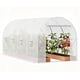 thumbnail image 1 of Historyli Invernadero de túnel QinaQin de 4,5 x 2,1 x 2,1 m,con entrada peatonal,invernadero de aro con 8 ventanas de malla y estructura de acero galvanizado,invernaderos portátiles para exteriores, 1 of 7