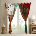 thumbnail image 3 of Orange Red Aesthetic 30%-50% Blackout Curtains French Paris Curtains & Drapes, Vintage Grunge Curtains Abstract Tie Dye Black Out Curtains, Modern Watercolor Window Drapes Ombre Gradient Decor, 3 of 5