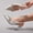Silver, variant on 2026 Women's Water Diamond Women's Sexy Pointed Pearl High Heels Fabric Embroidery Sparkling Gorgeous Wedding Sandals