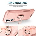 thumbnail image 6 of for Samsung Galaxy S22 Case, Rugged Shockproof Heavy Duty Soft TPU Rubber Bumper Hard PC Back Hybrid Protective Case [with Ring Stand] for Galaxy S22 (Without Screen Protector) - Rosegold, 6 of 8
