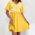 thumbnail image 3 of CIENVNSTG Women's Fashion Dress Short Sleeved Spring Breathable New Dress Flowy Eye-Catching Beach Dress, 3 of 4