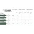 thumbnail image 4 of Kohler K-706164-L Levity 74" High X 59-5/8" Wide Bypass Semi Frameless Shower Door -, 4 of 7
