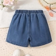 thumbnail image 6 of LRen Girls Ripped Jean Shorts 7-12Y High Waisted Straight Leg Denim Cute Jean Shorts with Pockets & Frayed Hem, 6 of 8