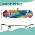 thumbnail image 2 of 31'' Complete Skateboard 7 Layer Canadian Maple Double Kick Deck Skateboards polygonal geometric triangle abstract colorful shape Skate Board for Beginner Adult Gifts, 2 of 5