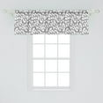 thumbnail image 2 of Ambesonne Abstract Window Valance, Rhythmic Curly Waves Art, 54" X 18", White Dark Taupe Grey, 2 of 3