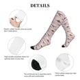 thumbnail image 5 of Lsque Cloud Sloth Pattern Sport Compression Socks for Men & Women 15-20 mmHg Knee High Nurse Pregnant Running Medical and Travel Athletic, 5 of 6