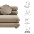 thumbnail image 4 of Modular Armless Chair, Tufted, Brown, Velvet, Living Room Lounge Cafe Lobby Hospitality Restaurant, Modern Contemporary, HB37183, 4 of 11