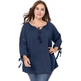 thumbnail image 1 of BluTop Cuello Redondo Mangas Raglán TalExtPaMujer Azul marino 4XL, 1 of 7